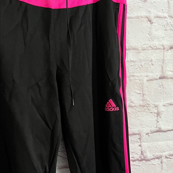 Adidas Black joggers with Pink Stripes - Picture 3 of 7
